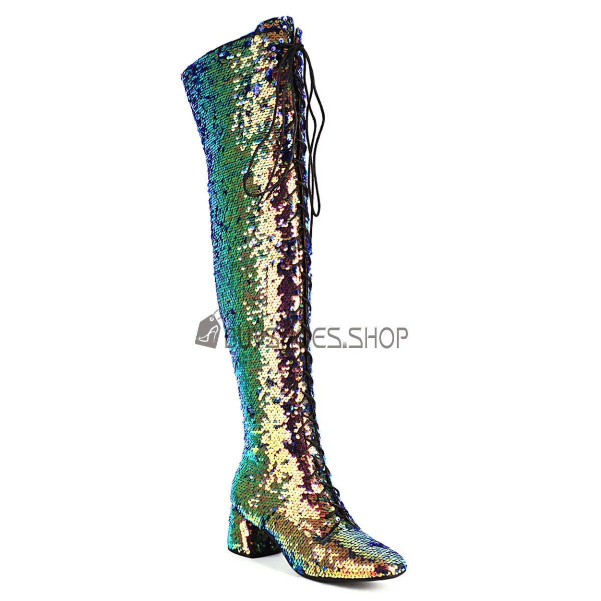 Thigh high boots sequin on sale