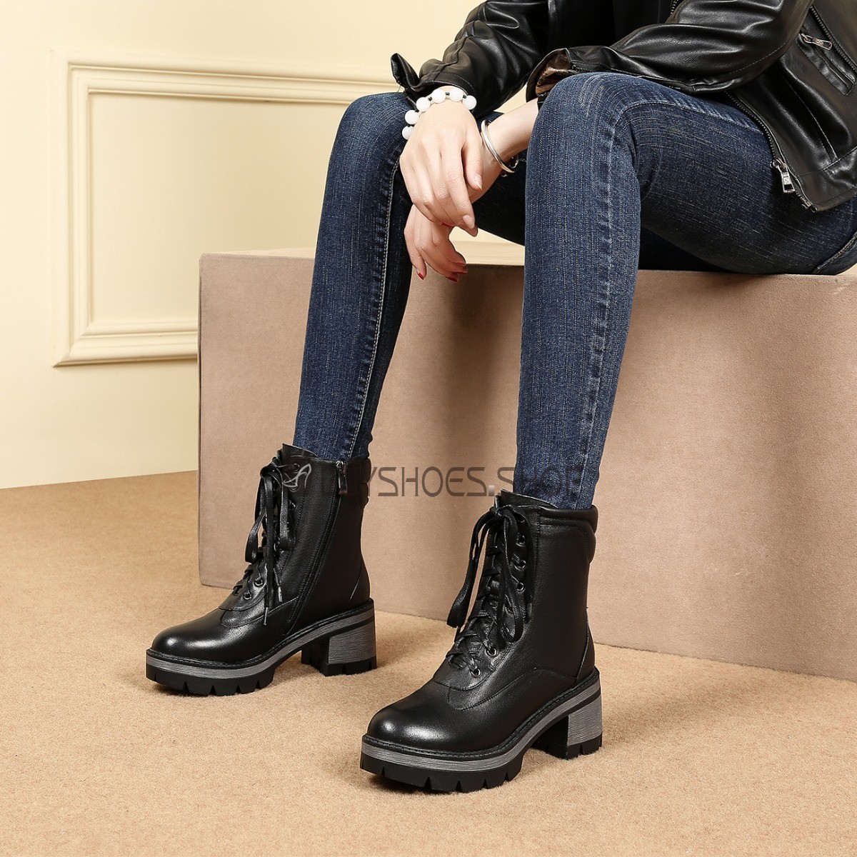 Bottines talons mi sales haut