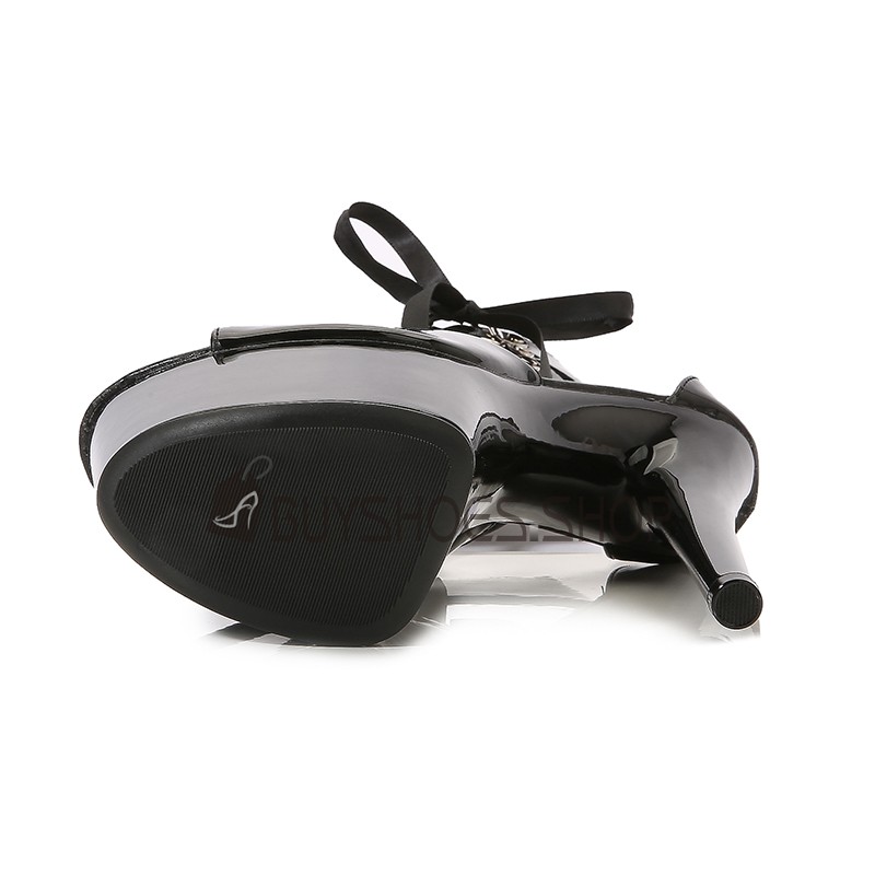 DSAI Sandali Con Plateau In Argento Con Strass, Punta Aperta E