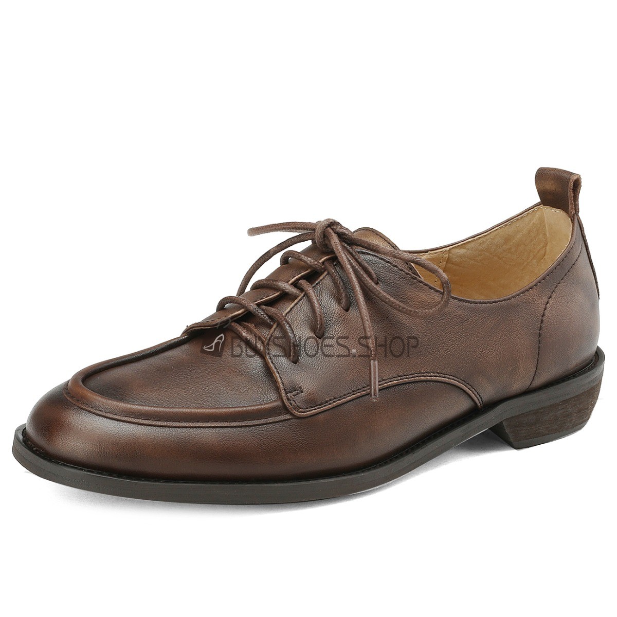 Leather Flat Shoes Oxford Shoes Comfortable Classic Business Casual Shoes Spring Vintage Lace Up