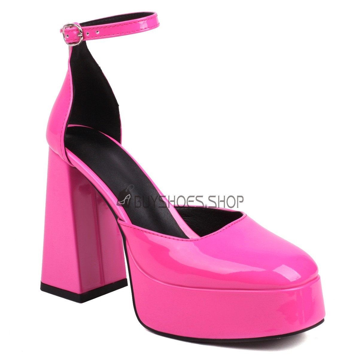 Lackschuhe Mit Blockabsatz Elegante Sandalen Geschlossene Sommer