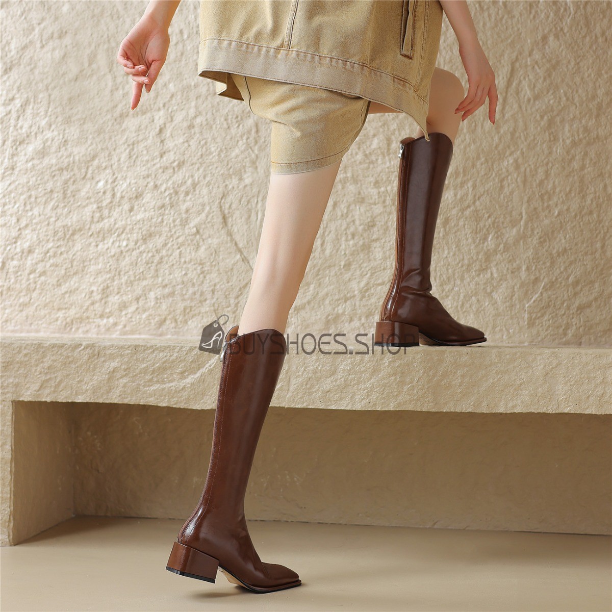 Vintage low heel boots cheap