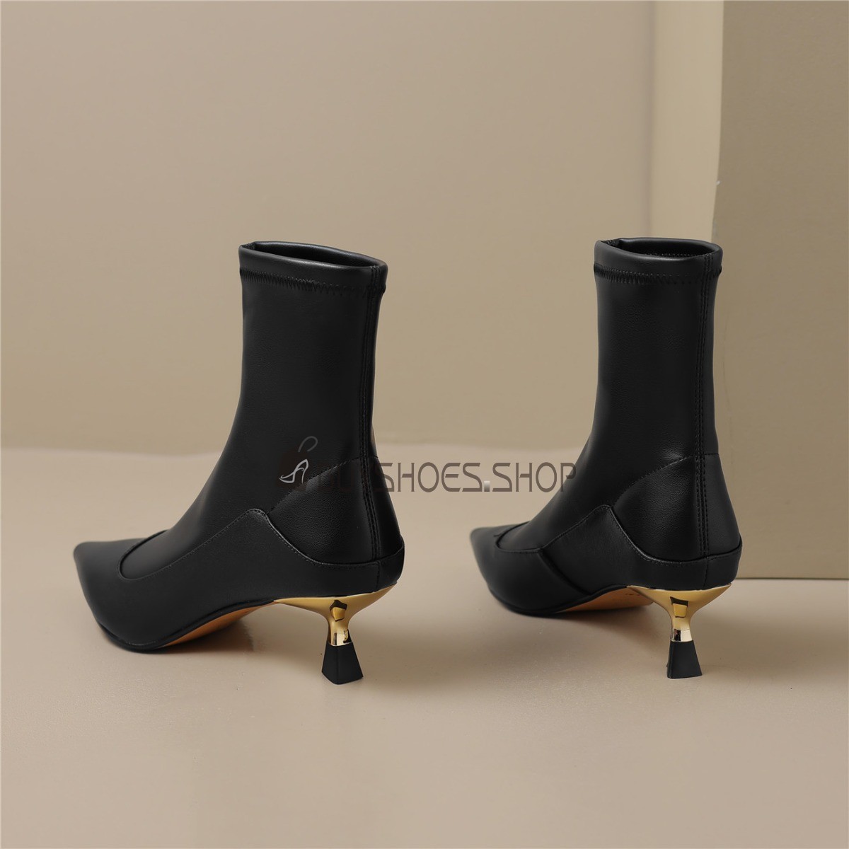 Spitz Socken Bequeme Mit cm Niedriger Absatz Kitten Heel