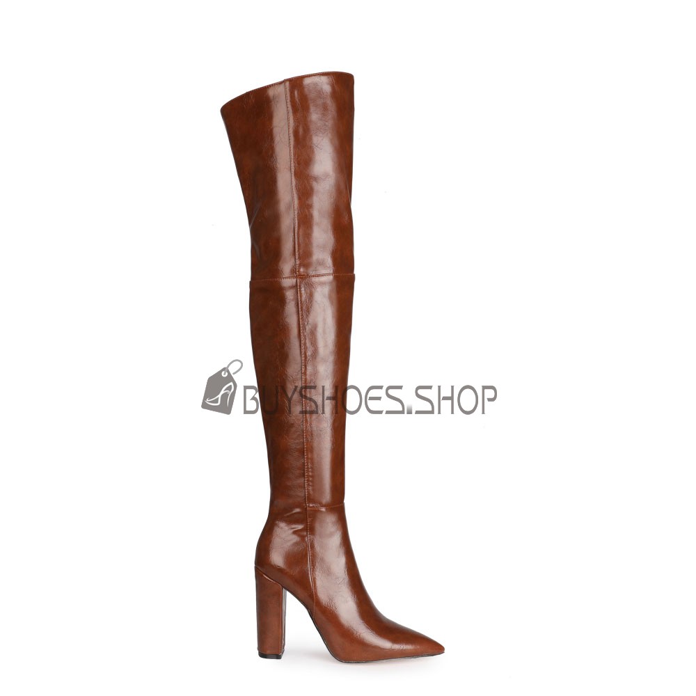 Bruine gevoerde laarzen dames store