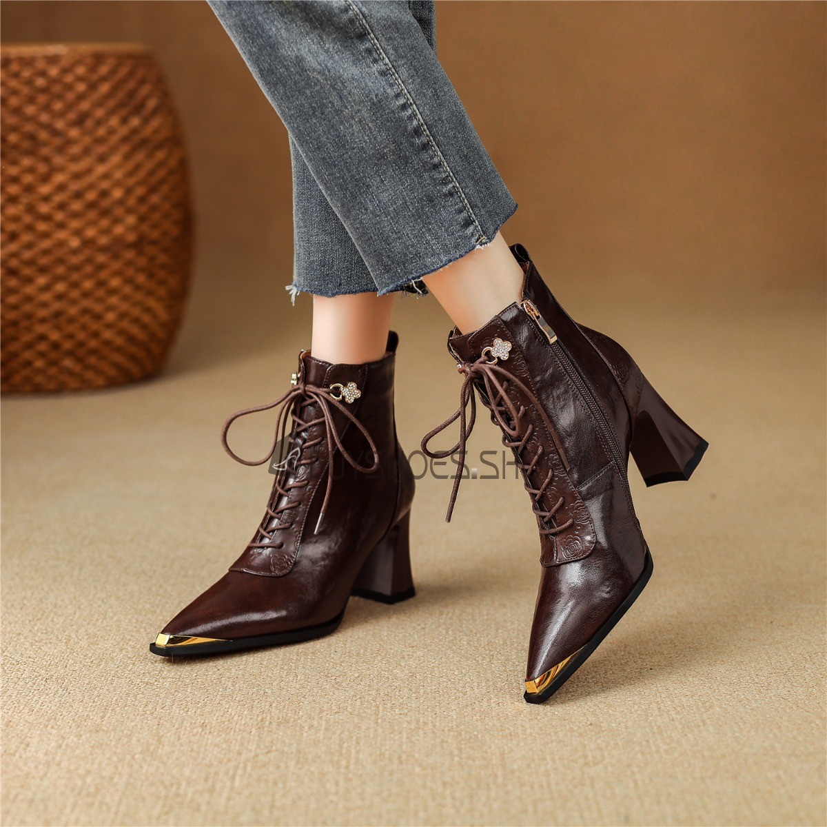 Online Shopping Leather Ankle Boots For Women Chunky Heel Formal Dress Shoes 3 inch High Heel Block Heels Embossed Business Casual 7125010888F | BuyShoes.Shop Online Shopping Leather Ankle Boots For Women Chunky Heel Formal Dress Shoes 3 inch High Heel Block Heels Embossed Business Casual 7125010888F | BuyShoes.Shop