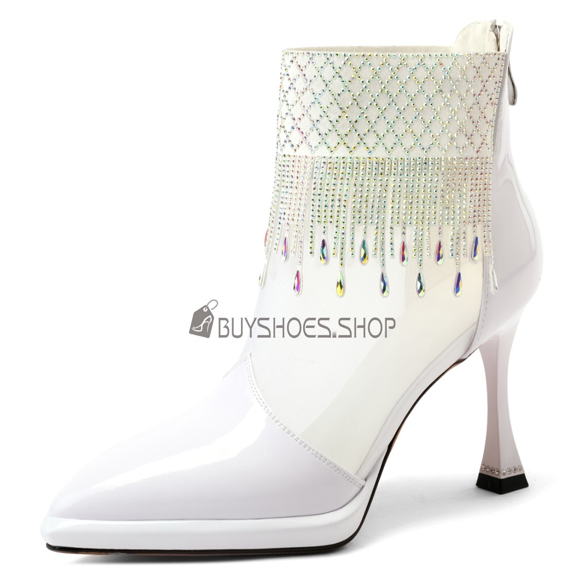 bottine talon strass