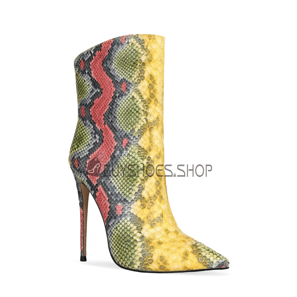 Multicolor snake sale print boots