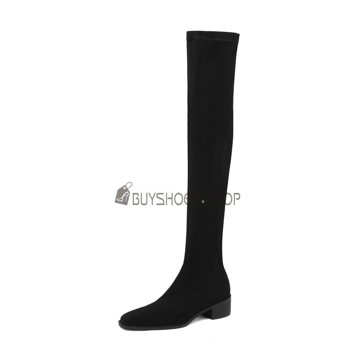 Bottes Chaussettes Bottes Stretch Cuir Femme Vintage Cuir