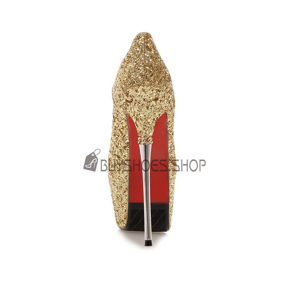 Red bottom glitter discount heels