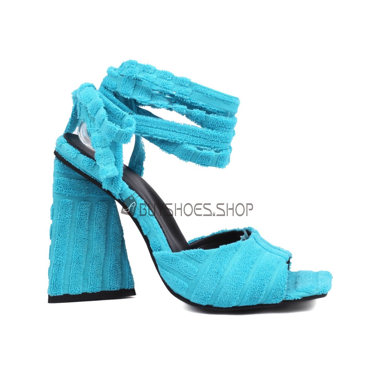 Ankle wrap block on sale heels