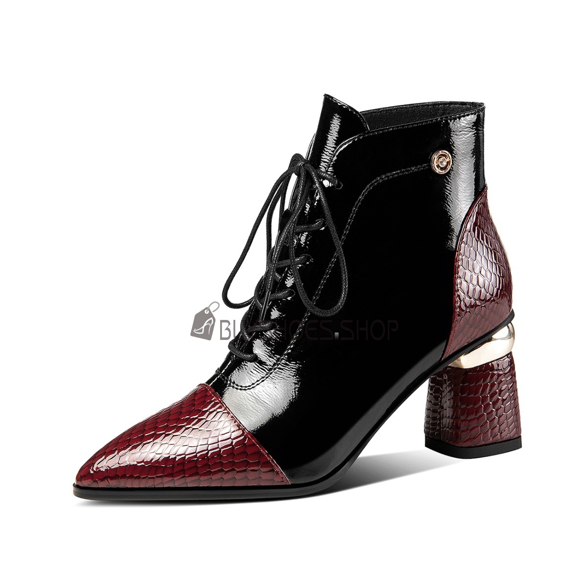 Chunky mid heel boots clearance