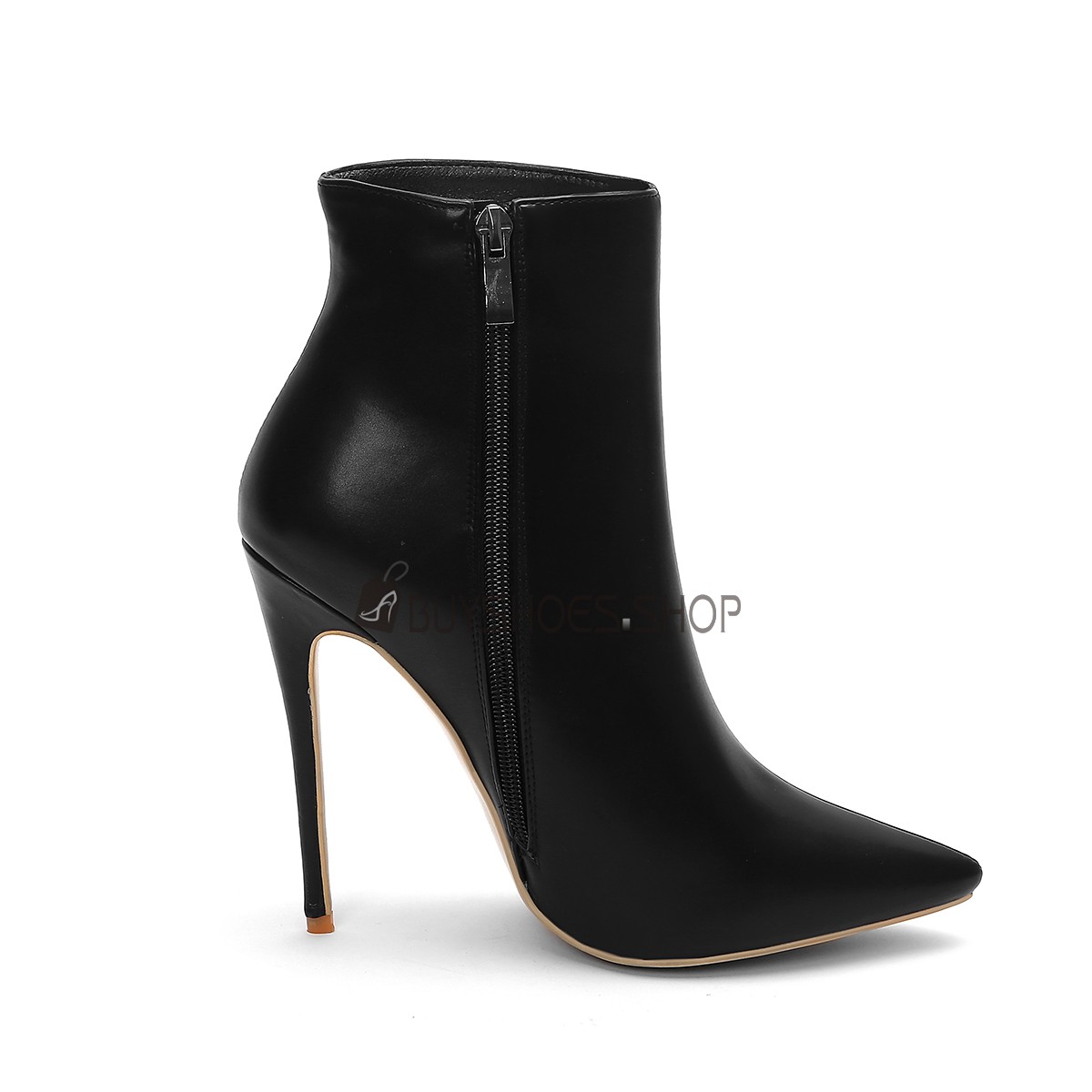 Buy Pointed Toe Vintage High Heels Fur Lined Stiletto Ankle