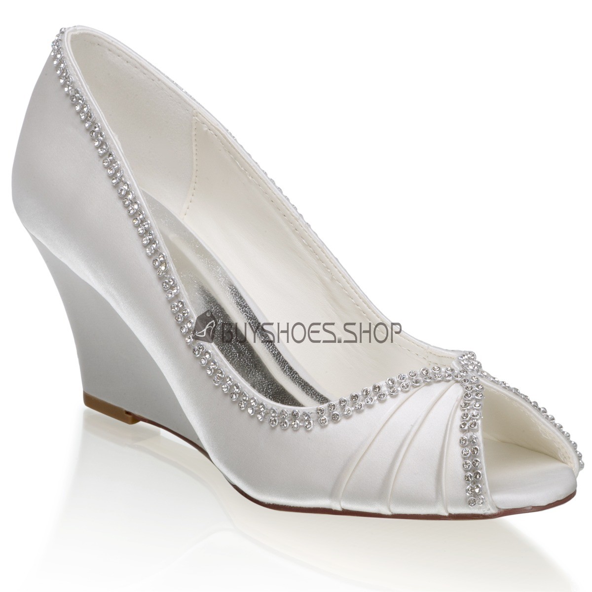 Closed toe wedges outlet wedding