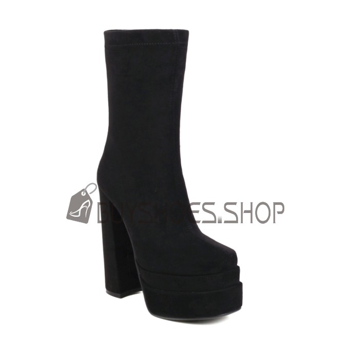 Online Shopping Classic inch High Heel Comfortable Chunky Black