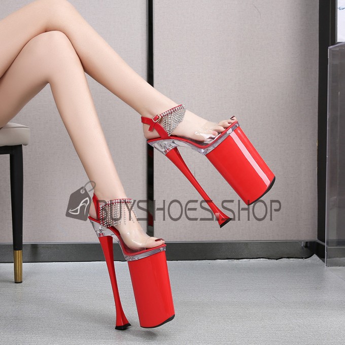 Matte 8-Inch Platform Pole Dance Heels