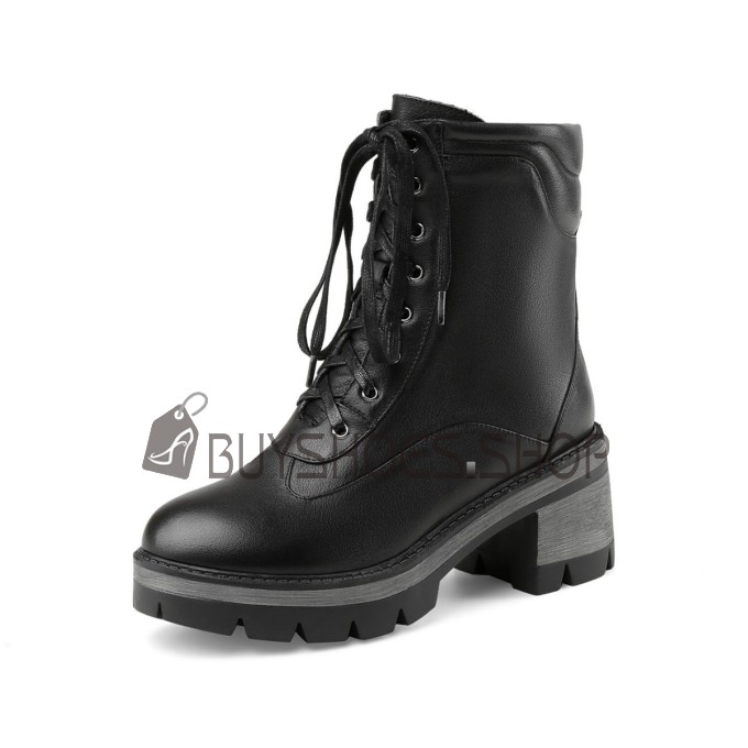 Bottine a deals talon epais noir