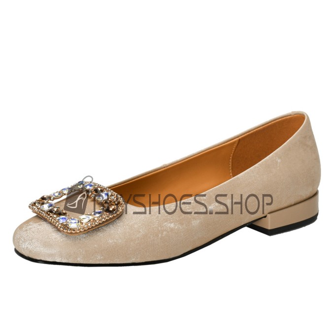 Elegant Going Out Shoes Flat Shoes With Buckle Slip On Classic