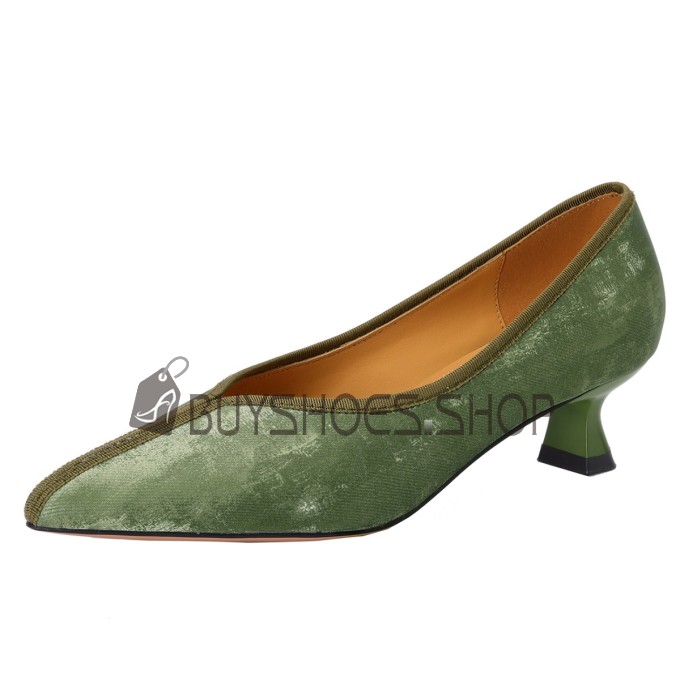 green low heel dress shoes Tiannia Barnes Hope Ankle Strap High Heels in Green Green / 36