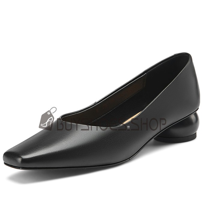 3 cm Niedriger Absatz Elegante Pumps Mit Absatz Karree Spitze Comfort Schlupfschuhe Schwarz