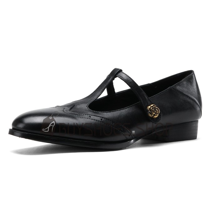 Chaussures Ceremonie Bride T Business Casual Maryjane Originale Plate Bride Cheville Classique Chaussures Femme