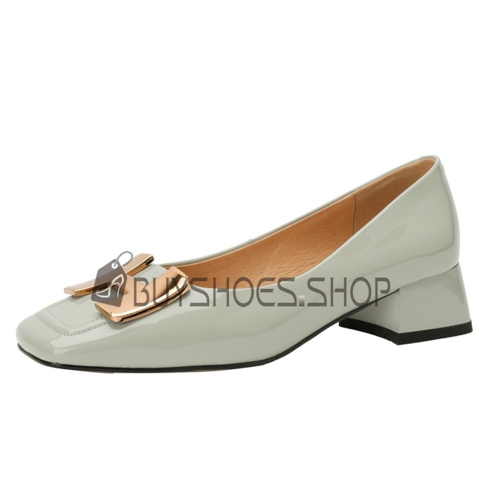 Bequeme Schuhe Damen Loafers Mit Blockabsatz Mode Brosche cm