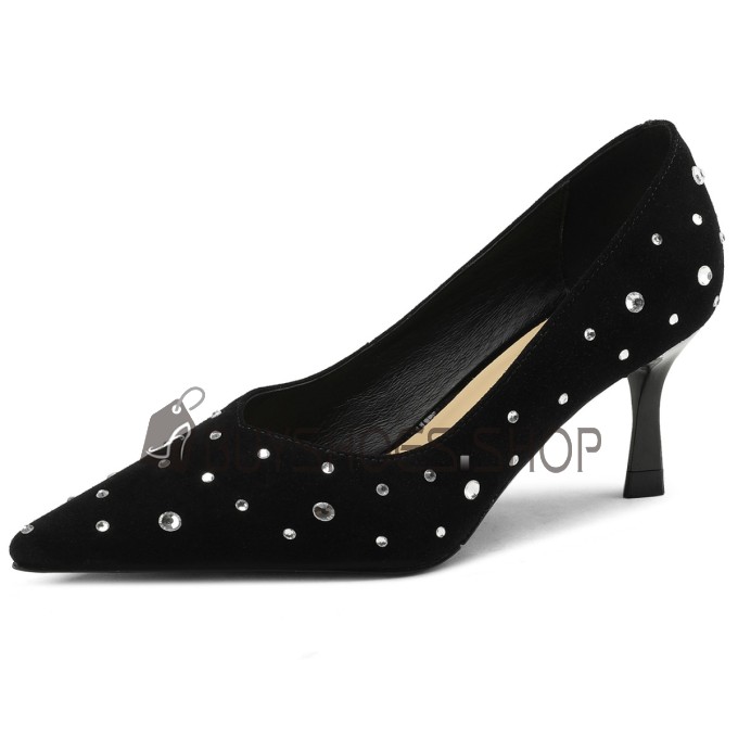 Stilettos Sparkle Pumps Leer Schoenen Dames Steentjes 7 cm Heels Formele  Goedkoop 7123260712F | BuyShoes.Shop